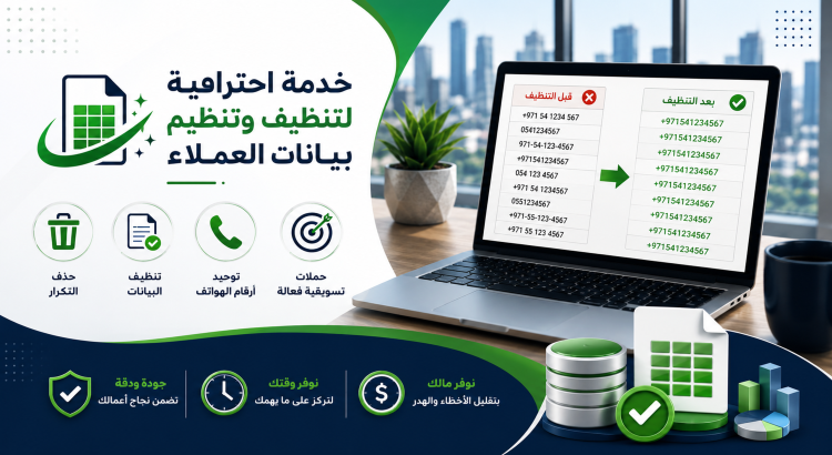 تنظيف ملف بيانات يحتوي على 1000 سجل مع تسليمه بصيغة Excel نظيفة.